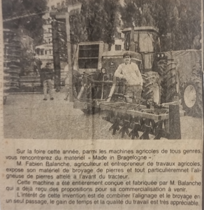 Vieil article de presse datant des années 90